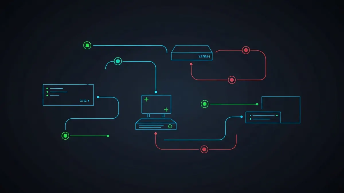 Diagram: Several bottleneck points along a path from device through router to upstream network — illustrating what affects internet speed