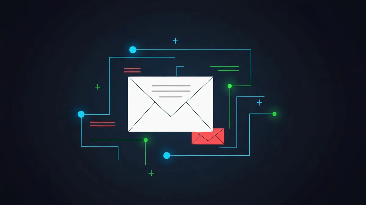 Diagram: A message bearing a forged sender identity being caught by authentication checks — illustrating what is email spoofing