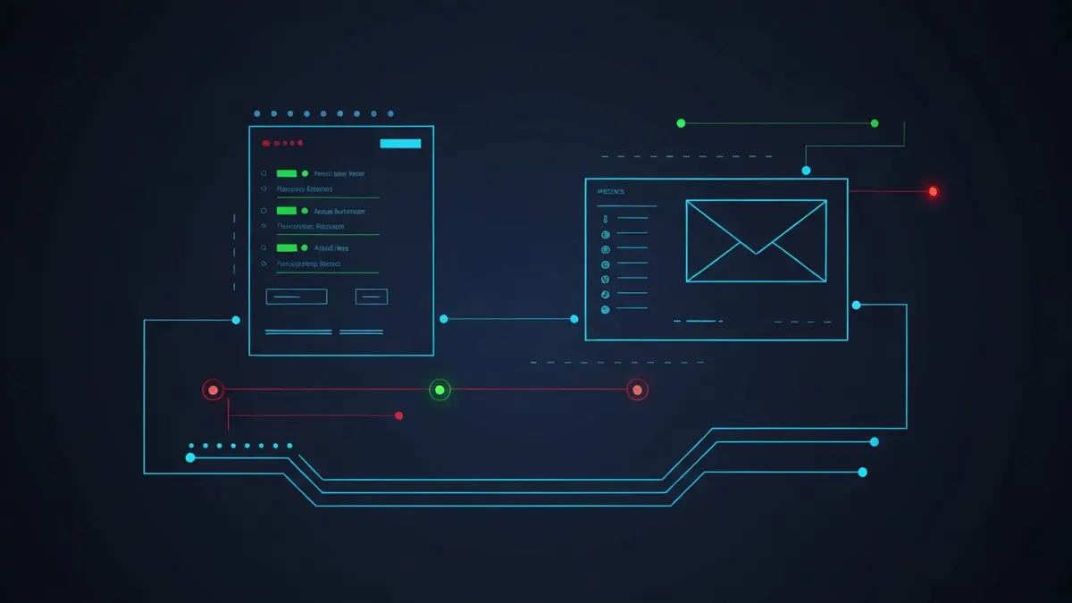 Diagram: A published list of authorised sending servers checked against an incoming message — illustrating what is spf record email