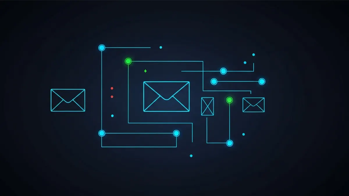 Diagram: An incoming mail stream being checked against a blocklist gate, some messages rejected — illustrating what is a dnsbl