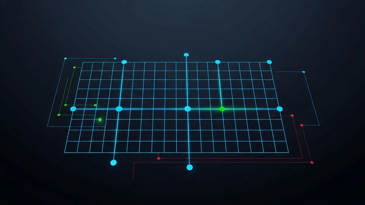 Diagram: One large address block being divided by grid lines into smaller equal partitions — illustrating what is a subnet