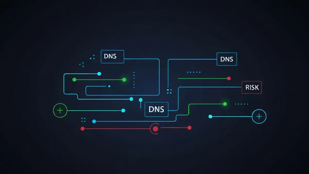 Diagram: A DNS query travelling inside an encrypted HTTPS pipe instead of exposed in the open — illustrating what is dns over https