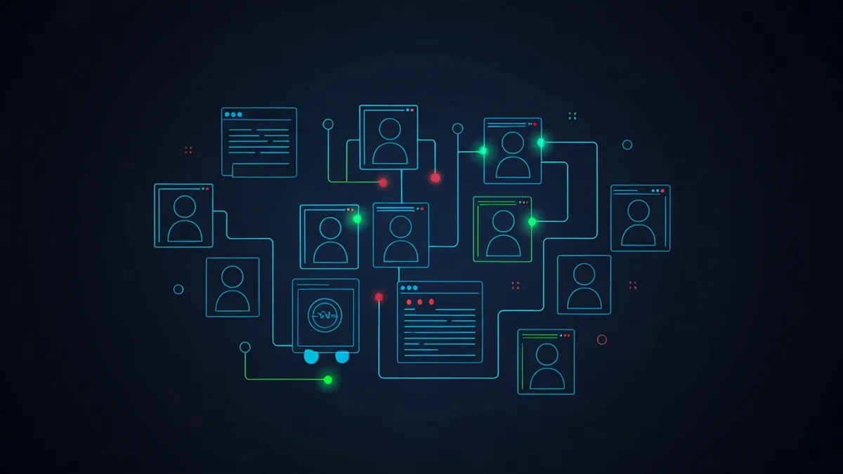 Diagram: Many sites and users clustered behind one common outward address, their reputations intertwined — illustrating what is shared ip address