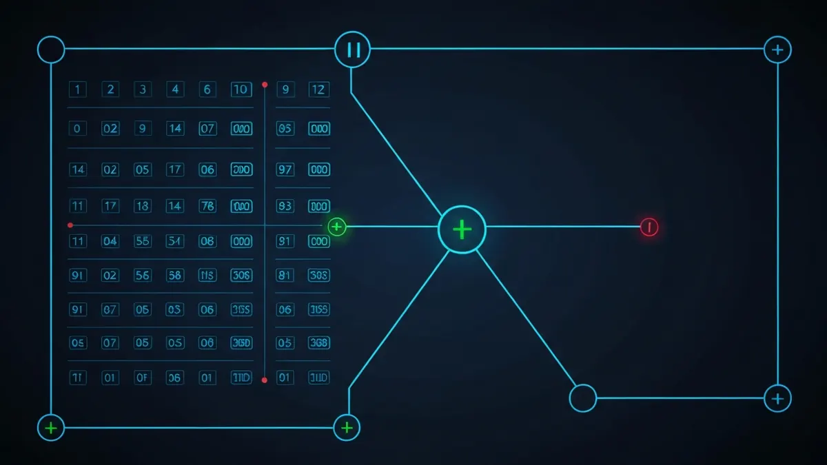 Diagram: A grid of numbered service ports on a host with a scanning beam marking open and closed — illustrating port scanner